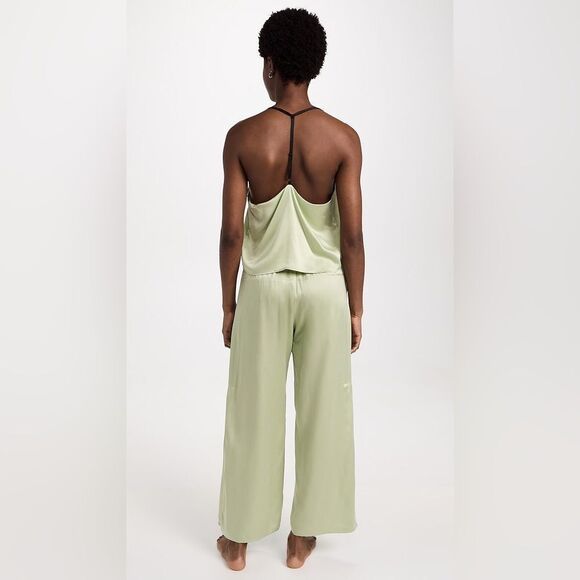 NWOT LUNYA Washable Silk Cami and pant Set in Ethereal Green Size XL - Picture 3 of 7